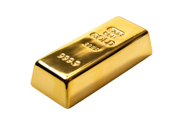 Shiny pure gold bar gleaming with immense wealth and investment potential