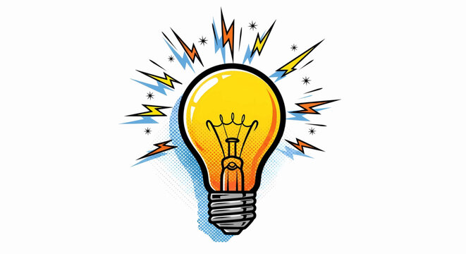 Creative marketing idea for business and advertising in a pop art vector illustration style concept