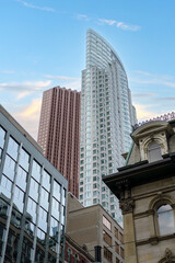 Old vs. new architecture in the downtown district, Toronto, Canada
