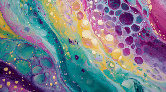 Abstract Fluid Acrylic Paint Texture