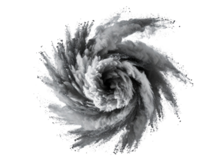  Grey Smoke Explosion on Transparent Background