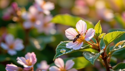 Cherry Blossom Dewy Morning
