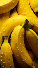 Fresh yellow bananas showing healthy food concepts