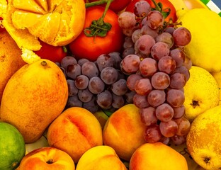 Still Life Fruit Images, ripe and juicy tropical fruits