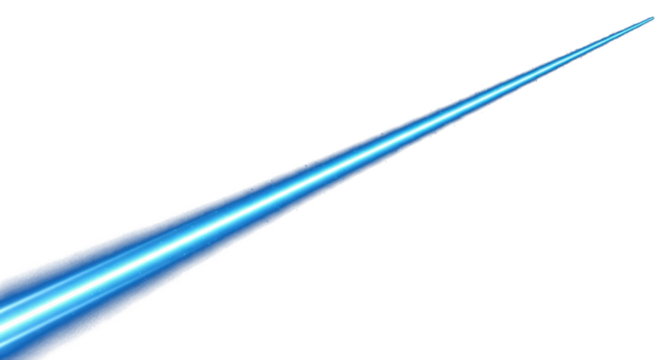 blue light beam line streak moving across dark background, glowing effect, digital motion trail clean png