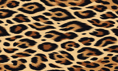 Leopard Fur Camouflage Background. Leopard Skin Texture Pattern Vector. Seamless Animal Wildlife Skin Pattern, stylish look for digital and print use.