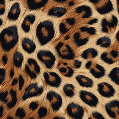 Leopard Skin Texture Pattern Vector. Seamless Animal Wildlife Skin Pattern. Leopard Fur Camouflage Background, textured look for fashion and textile.