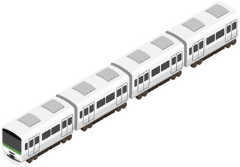 Isometric Illustration of Commuter Train Vector © ADS-MSL Asset Seller