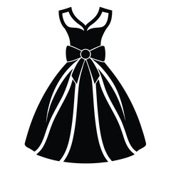christmas bow backless gown vector icon