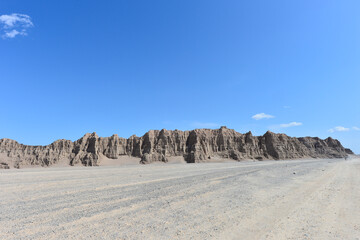 Geomorphic Scenery Desert in Xinjiang, China