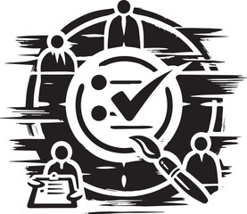 Simplified Task Assignment Icon Representing Teamwork and Delegation Workflow