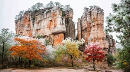 Naklejka premium autumn landscape in the mountains