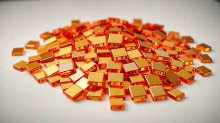 Golden opportunity awaits with this collection of metallic cubes, a versatile abstract background