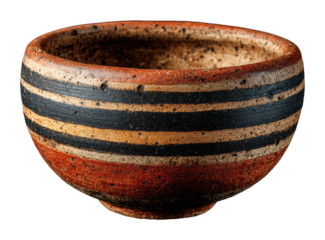 Ceramic bowl discovery at archaeological site a cultural artifact isolated on transparent background