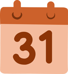 Flat Calendar Page Vector Illustration