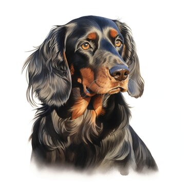 Portrait of a gordon setter dog