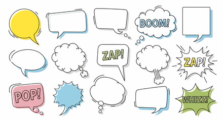 Hand-Drawn Vector Speech Bubbles Add a Creative Touch to Your Design