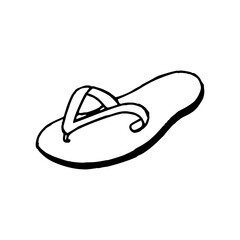 flip flop beach sandal vector illustration
