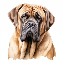 Obraz premium Portrait of a majestic bullmastiff dog