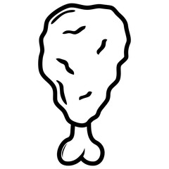 vector illustration of fried chicken 