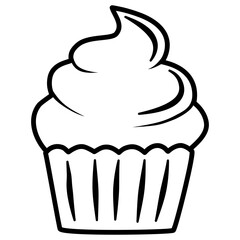 vector illustration of a cupcake
