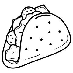 vector illustration of taco
