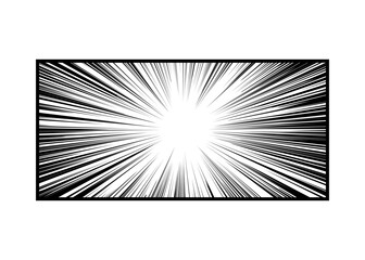 Effect Line Background for Cartoons Black and White