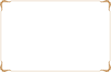 Elements of ornate vintage frames. Border gold isolated  classic swirls, floral motifs. Design print for greeting cards, wedding invitations, restaurant menu, royal certificates. Set 1213
