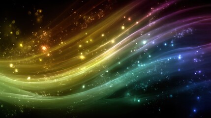 Obraz premium A vibrant, abstract background featuring a rainbow of colors with a gradient effect, creating a sense of movement and energy. 