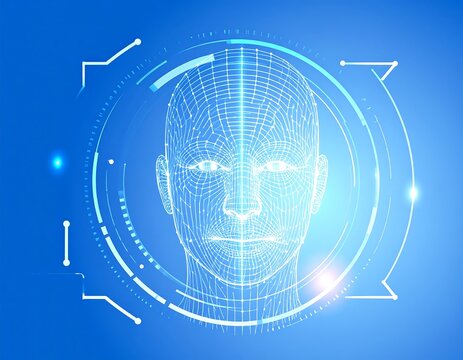 Abstract digital human head