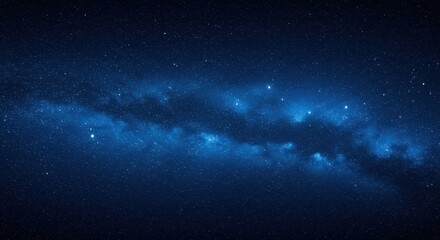 Fototapeta premium Elegant deep blue winter night sky backdrop, ideal for seasonal greetings, featuring sparkling stars and festive atmosphere ,overlay ,festive ,tranquil