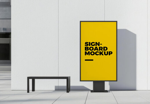 Signboard Mockup Template