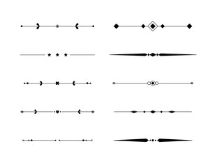 Hand Drawn Divider, Floral Borders Vector. Doodle dividers hand drawn line borders vector image Doodle Dividers Hand Drawn Line Borders Wedding Decoration Elements.