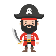 Pirate captain vector art