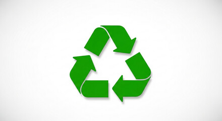 Obraz premium Green recycling symbol, representing environmental conservation and sustainable practices for a cleaner planet