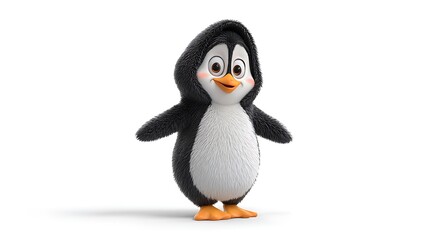Fototapeta premium 3d illustration of penguin cartoon character