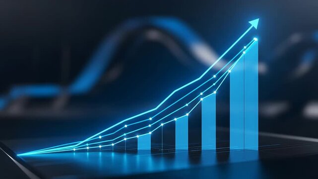Abstract digital waveform graphic data visualization
