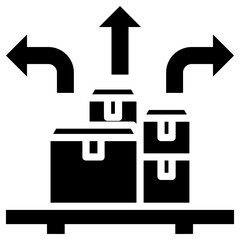 Distribution icon isolated on white background. vector illustration icon for business to consumer