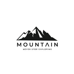 Mountain adventure logo vector illustration design template