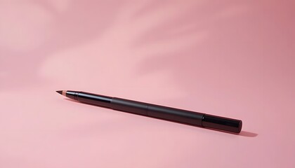 Achieve flawless brows with this professional brow pencil on a trendy pastel pink backdrop, perfect for makeup tutorials and beauty product promotions