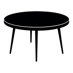 Minimalist round coffee table silhouette modern furniture design