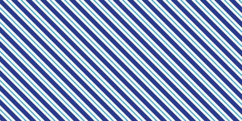 Fototapeta premium Christmas seamless pattern. blue diagonal stripes background. Candy cane repeating decoration wallpaper. Vector background eps 10