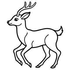 Fototapeta premium deer silhouette vector