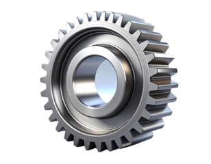 Stainless Steel Mechanical Pinion Gear for Reel Systems, Transparent PNG