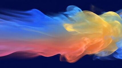 Dynamic abstract motion graphics showcase a vibrant summer energy flow with bright swirling gradient colors creating a sense of fluid movement light, flow, smooth