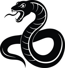 snake Coiled serpent ready to strike icon