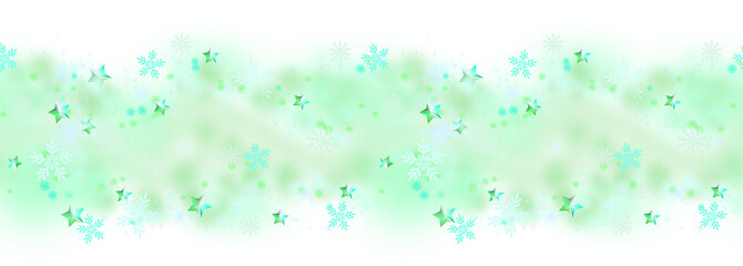 Snowflakes repeat border, Winter decoration background.