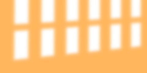 Abstract window shadow overlay on orange background for product presentation isolated on transparent background