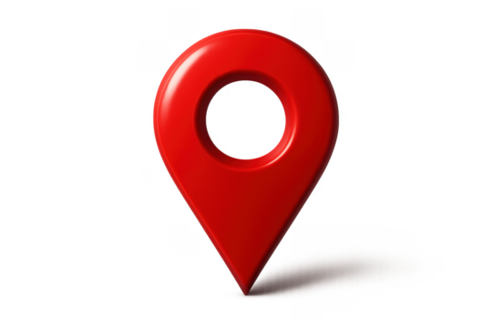 Red map pin icon locating destination on map