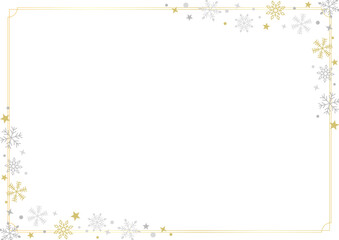 かわいい雪の結晶のフレーム